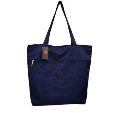 Imagem de Bolsa Sacola de Compra Grande com Bolso - good felps, Azul escuro