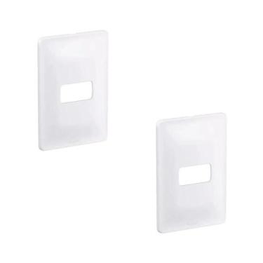 Imagem de Kit 2 Placas 4X2 P 1 Mód Branco C Suporte Zeffia Pial 680181 - Pial Le