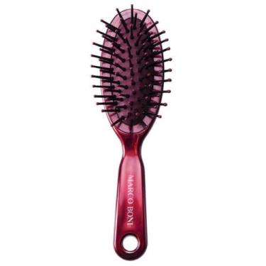 Imagem de Escova De Uso Diário Oval Pequena Cintilante Marco Boni, Vermelho Vinh