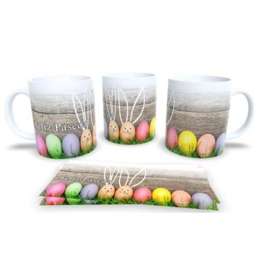 Imagem de Canecas de Porcelana Branca Personalizadas Coleção Pascoa 5 - Estampa 