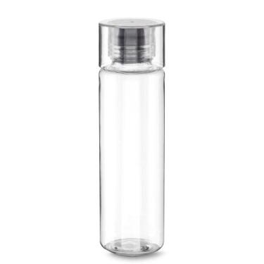 Imagem de Garrafa Squeeze 600ml Academia de Plástico Transparente Bico C/ Silico