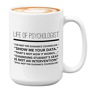 Imagem de Bubble Hugs Caneca de café Psychologist 425 g branca para terapeuta mental, copo de psiquiatra, escola, psicologia