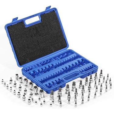 Imagem de XtremepowerUS Conjunto de soquete estrela de 60 peças Tamper Bit Plus Proof S2 Chrome Tools W/Case