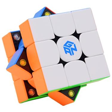 Imagem de Bukefuno GAN 354 M V2 Cubo Magnético 3x3 Magic Stickerless Gans Puzzle GAN354 M V2 3x3 Cubo Mágico GAN354m V2 Velocidade (Versão Magnética Padrão)