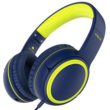 Imagem de JOMILIN Fones de Ouvido Intra-Auriculares A10 com Microfone, Fones de Ouvido Estéreo Dobráveis Leves com Cabo Sem Emaranhado de 1,5 M, Fones de Ouvido Portáteis com Fio para Smartphone Tablet Computad