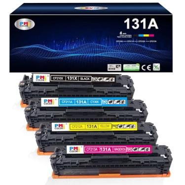 Imagem de PM Colori Substituição de 4 Pacotes para Cartuchos de Toner Hp 131A 131X para Laserjet Pro 200 Color M251Nw Mfp M276Nw M251N M276N Tinta de Impressora Cf210X Cf211A Cf212A Cf213A(Preto, Ciano, Magenta