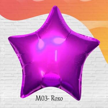 Imagem de Balão Estrela Metalizada 21cm- Estrelas, Decoração Festa Galáxia, Astr