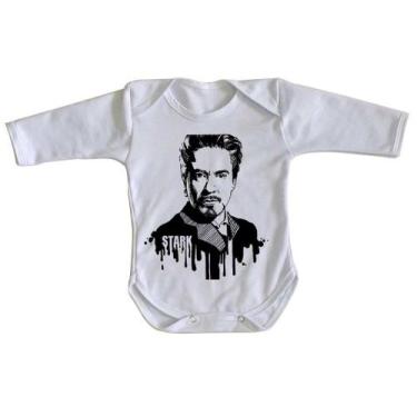 Imagem de body nenê criança roupa bebê manga longa Tony Stark  - Empório Dutra, 