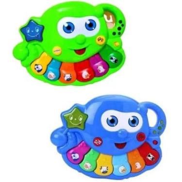 Imagem de Teclado Piano Polvo Musical Brinquedo Bebê Criança Luz Educativo. - to