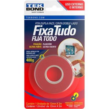Imagem de Fita Dupla Face Fixa Tudo Acrílica para USO Externo 12MM X 2M - Tekbon
