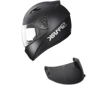 Imagem de Capacete Ebf New Spark Solid Preto Fosco Mais Viseira Fumê