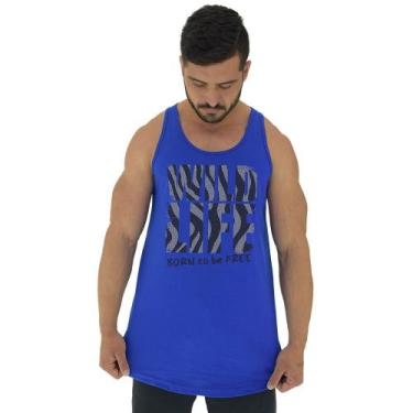 Imagem de Regata Longline Estampada Masculina MXD Conceito Wild Life, GG, Azul, 