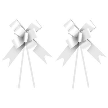 Imagem de 20 Laços Magico Branco Pronto para Embalagem Decoraçoes Presente Artes