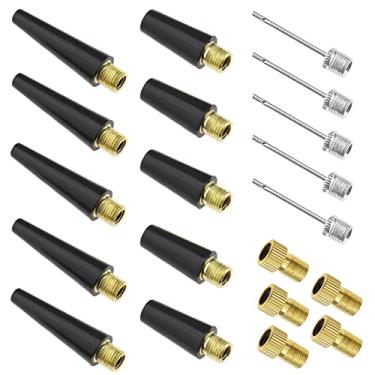 Imagem de eMagTech 5 conjuntos (20 peças) Kit adaptador de bomba inflável para a maioria das bombas infláveis, balões, basquete, pneus de bicicleta, brinquedos infláveis, rosca de 7 mm