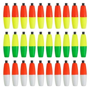 Imagem de AGOOL Peg Flutua boia de pesca, boia de espuma de peixe-gato, boia de pesca de charuto, boia de peixe-gato, boia deslizante, boia de cortiça com plugue de tubulação para peixe-gato, pesca em água doce