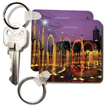 Imagem de 3dRose Parque Olímpico Atlanta Georgia - Chaveiros, 5,7 x 11,4 cm, conjunto de 2 (kc_61947_1)