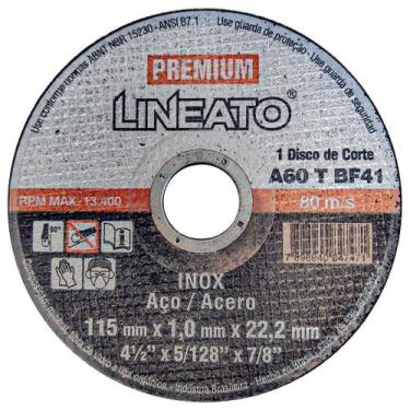 Imagem de Disco Aco Inox Itambe 4.1/2''X5/128''X7/8'' Lineato - Fino 1,0Mm