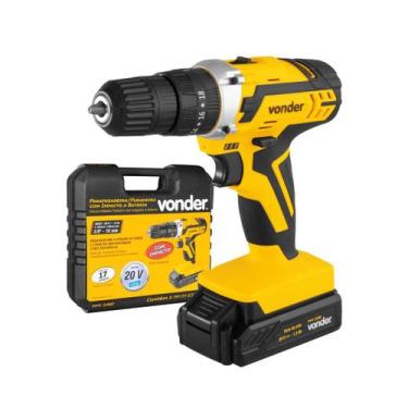 Imagem de Parafusadeira/Furadeira com Impacto 20V PFV238I VONDER, Preto e Amarel