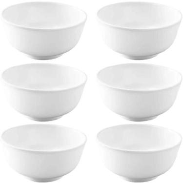 Imagem de Kit 6 Bowls Melamina Branco Cumbuca 150ml Haus Tigela Fruta Cereais Se