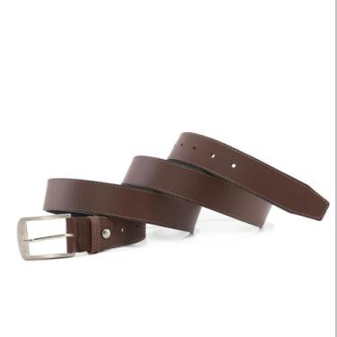 Imagem de Cinto Masculino Marrom Social  Fino 100% Couro Pampas Country - Pampas