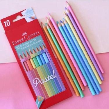 Imagem de Kit 2 Caixa Lápis Ecolápis Triangular Pastel 10 Cores - Faber Castell