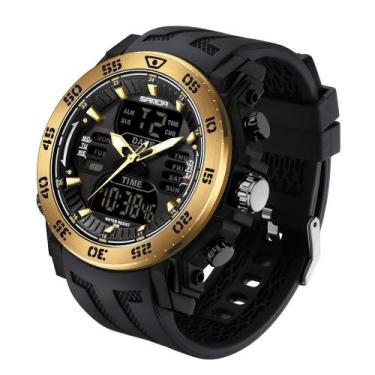 Imagem de Relógios esporte quartzo e digital 50m Cronômetro e luz de fundo - San