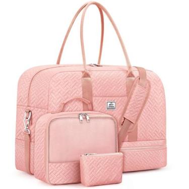 Imagem de Bolsa Weekender IBFUN - Mochila de Viagem de Lona com Compartimento pa