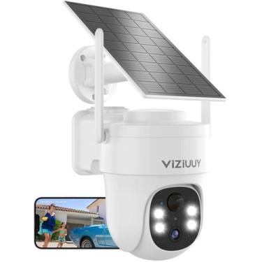 Imagem de Câmera de Segurança Solar Wireless VIZIUUY 3MP PTZ 360° WiFi