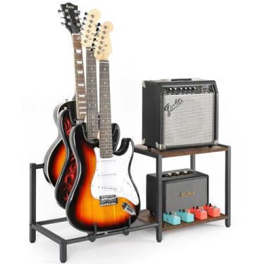 Imagem de Suporte de Guitarra Bikoney para 3 Instrumentos (Elétricos/Baixos) com