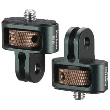 Imagem de Adaptador de tripé para câmera, 2 peças de 1/10.2 cm adaptador de cabeça de parafuso, suporte de câmera compatível com câmeras de ação Insta 360/Gopro Hero/Sjcam e outros acessórios padrão de 1/10.2