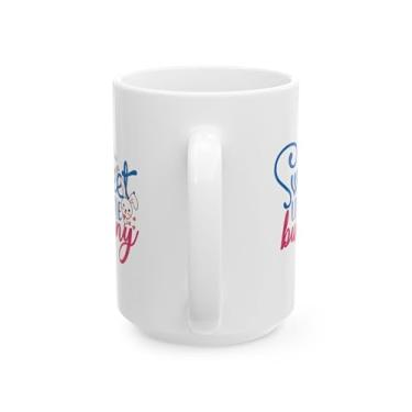 Imagem de Caneca de cerâmica de coelho, xícara de chá de coelho doce, presente para amantes de animais, caneca de café de coelho, coelhos da Páscoa