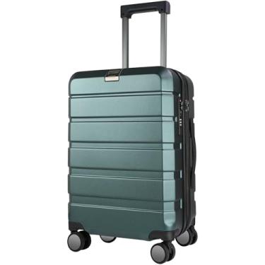 Imagem de Mala de mão KROSER rígida expansível com rodinhas giratórias e cadeado TSA embutido, durável, 50,8 cm, Verde escuro, 20 inch