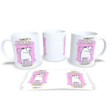 Imagem de Caneca de Porcelana Personalizada Com Frases Engraçadas, Divertidas e Memes P22 (Pareço normal)