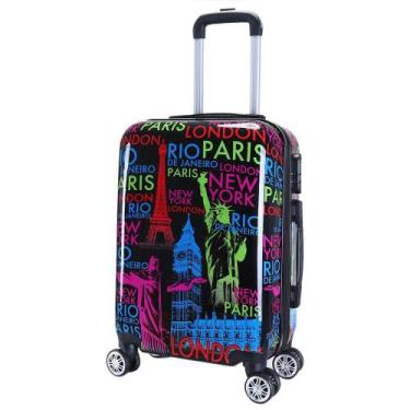 Imagem de Mala de Bordo Viagem Pequena ABS + PC - (55 x 35 x 22cm) C/ 4 Rodinhas