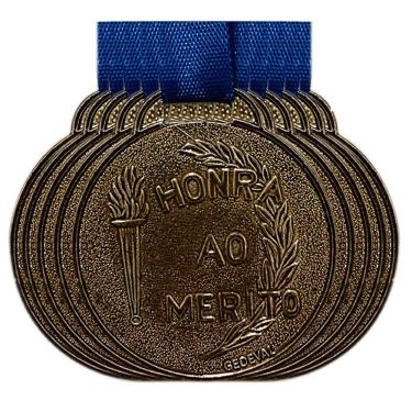Imagem de 50 Medalhas Honra Ao Mérito Participação Prêmio 35mm Metal bronze