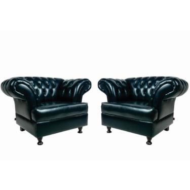 Imagem de Duas Poltronas Decorativa Chesterfield Imperador Sala, Recepção, Escritorio - Corano Preto