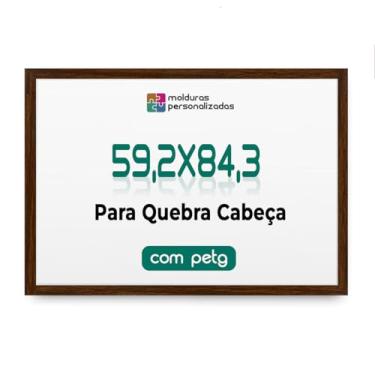 Imagem de Moldura 59,2x84,3 para Quebra Cabeça Grow Puzzle com Proteção Petg (Marrom)