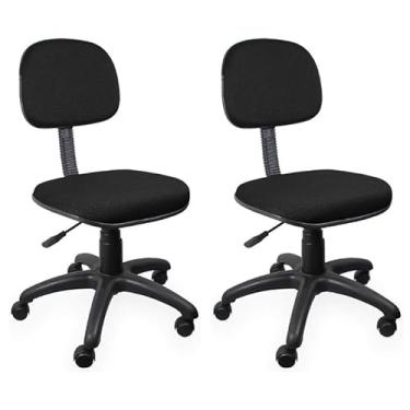 Imagem de Kit 2 Cadeiras Executiva Giratória para Escritório Ergonômica Preta – Conforto, Suporte e Estilo - Escritex