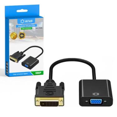 Imagem de Conversor Adaptador Dvi-d 24+1 Macho P/ Vga 15 Pinos Fêmea - alfashop