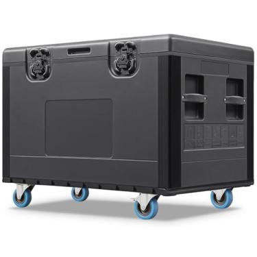 Imagem de Diandian Maleta De Viagem Com Rodinhas Para Cabos Utilitários, 35" X 22" 24", Profissional Empilhável E Resistente Ata Rodinhas, Armazenamento Equipamentos Áudio Dj, Transporte Turnês Rodízios