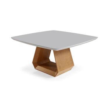 Imagem de Mesa De Jantar Vortex Barril Tampo De Vidro 1,50x1,50