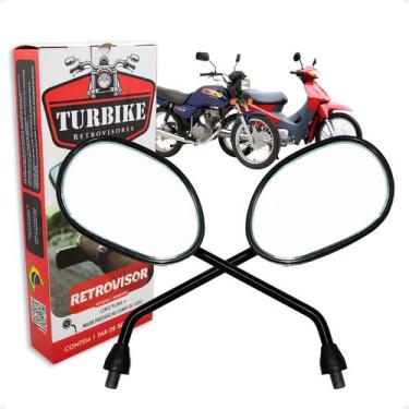 Imagem de Par De Espelho Retrovisor Turbike Para Biz 125 Pop 100 110 Bros Cg 125