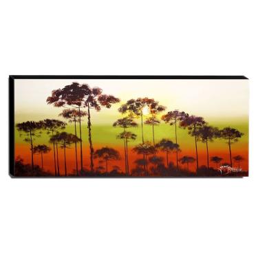 Imagem de Quadro De Pintura Araucárias 45X120Cm-1352