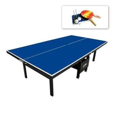 Imagem de MESA PING PONG Com Rodinhas MDF 18mm - Modelo 1084 KLOPF + KIT Ping-Po