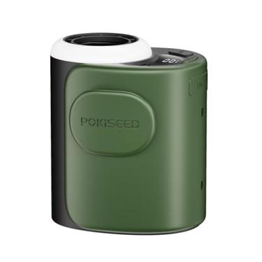 Imagem de POKISEED Ventilador portátil robusto, bateria recarregável de 10.000 mAh, tempo de execução de 40H, resfriamento turbo de 5 velocidades, design de várias posições mãos-livres para construção, local de