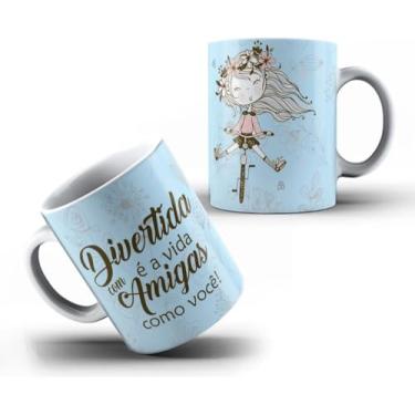 Imagem de Caneca Porcelana - Divertida é a vida com amigas