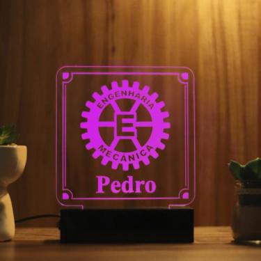 Imagem de Luminária Abajur Engenharia Mecânica LED Rosa - Bold