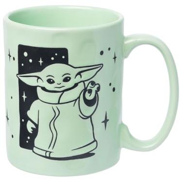 Imagem de Silver Buffalo Caneca de cerâmica Star Wars Mandalorian Child Stars Wax Resist 500 ml