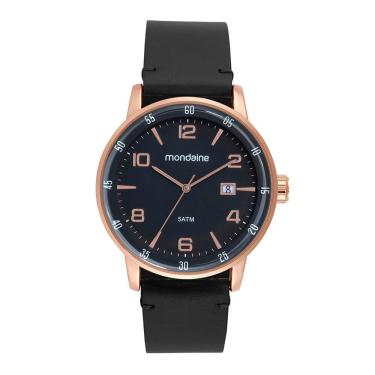 Imagem de Relógio MONDAINE masculino analógico couro preto 32786GPMVRH1