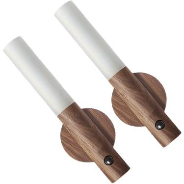Imagem de Luminaria Sensor Movimento Presença Kit 2 Uni Recarregavel Luz Led Usb Parede Iluminaçao Quarto Sala Decoraçao Casa